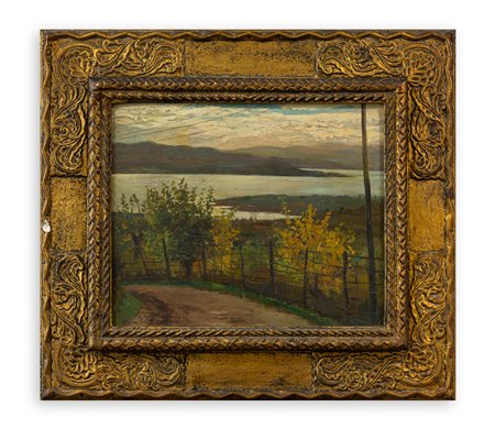 GIUSEPPE TALAMONI (1886-1968) - Il lago di Varese visto da Nifontano