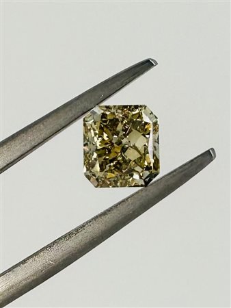 DIAMANTE NATURAL POLISHED 0,88 NATURAL FANCY MARRONE GIALLO -VS1 - CERTIFICATO MAROZ DIAMONDS - UD30111