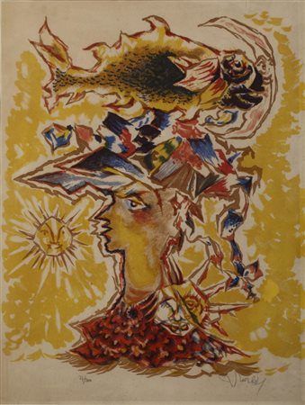 LURCAT JEAN (1892 - 1966) - HOMME POISSON .