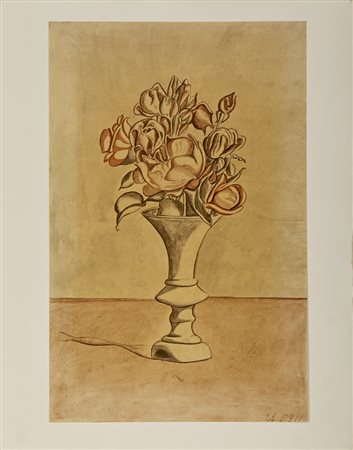 MORANDI GIORGIO (1890 - 1964) - FIORI  (DAL VOLUME GIORGIO MORANDI 50 DISEGNI DI MORANDI - 50 TAVOLE).