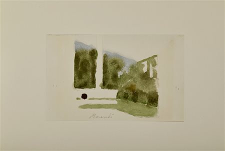 MORANDI GIORGIO (1890 - 1964) - PAESAGGIO (DAL VOLUME GIORGIO MORANDI 50 DISEGNI DI MORANDI - 50 TAVOLE).