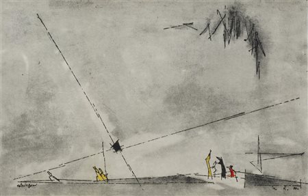 FEININGER LYONEL (1871 - 1956) - D'APRES. SENZA TITOLO (DALLA CARTELLA 40 DISEGNI DI MAESTRI MODERNI).