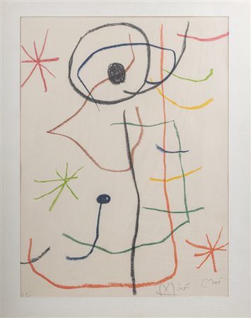 MIRÓ JOAN (1893 - 1983) - DAL VOLUME LE PEINTRES, MES AMIS. COMPOSIZIONE ASTRATTA.