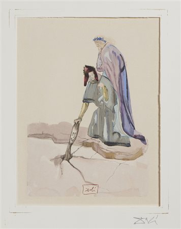 DALI' SALVADOR (1904 - 1989) - DALLA DIVINA COMMEDIA: IL TRADITORE DI MONTAPERTI .