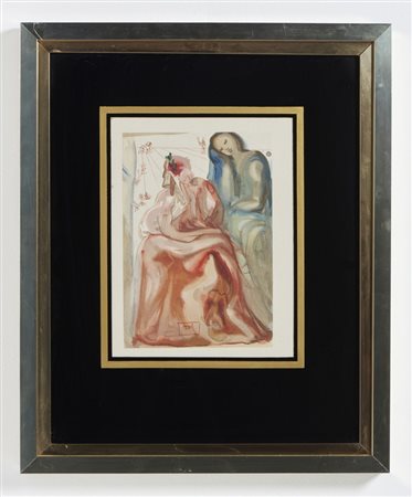 DALI' SALVADOR (1904 - 1989) - DALLA DIVINA COMMEDIA: IL RISVEGLIO DI DANTE .