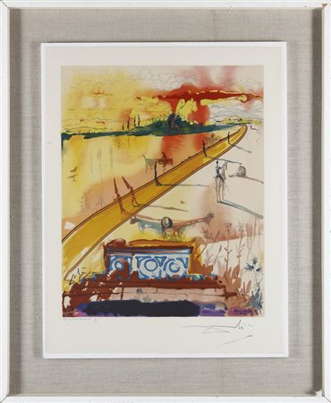 DALI' SALVADOR (1904 - 1989) - DA MARQUIS DE SADE, THE OBSEQUIES FOR CLORINDA.