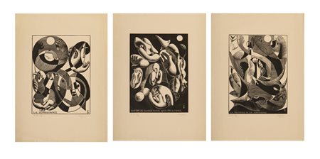 SURVAGE  LEOPOLD (1879 - 1968) - LOTTO COMPOSTO DA N. 3 FOGLI. LA CONNAISSANCE; LA NAISSANCE DE LA CONSCIENCE; RAPPORT DE CHAQUE CHOSE AVEC SON ESSENCE .