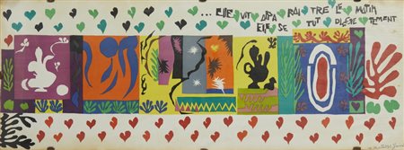 MATISSE HENRI (1869 - 1954) - (D'APRES) ELLE VIT APPARAITRE LE MATIN (MILLE ET UNE NUITS), 1950.