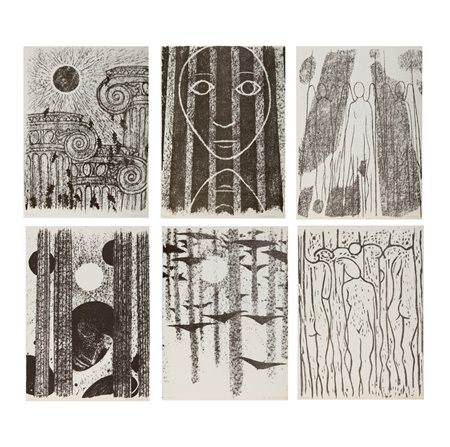 CASORATI FELICE (1883 - 1963) - CANTIQUES DES COLONNES.