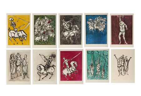 FABBRI AGENORE (1911 - 1998) - LOTTO COMPOSTO DA N. 10 FOGLI.