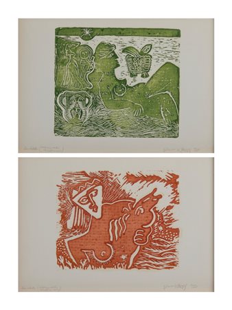 KATTINIS JULIANOS (n. 1934) - LOTTO COMPOSTO DA N. 2 FOGLI.