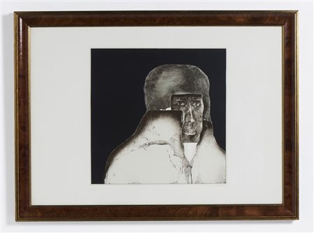 PLATTNER KARL (1919 - 1986) - L'UOMO CON LA PELLICCIA.