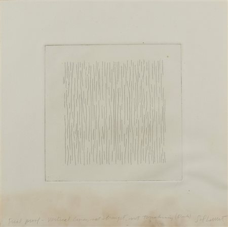LEWITT SOL (1928 - 2007) -  LINES,  NOT-STRENGHT, NOT TOUCHING (BLACK).
