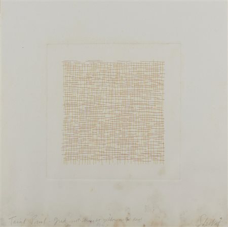 LEWITT SOL (1928 - 2007) - GRID NOT-STRENGHT YELLOW AND RED.