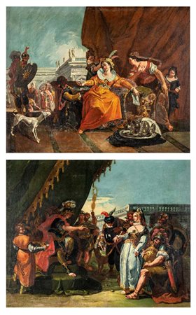 Francesco Fontebasso (bottega di) (Venezia 1707 - Venezia 1769) a) Sofonisba;...