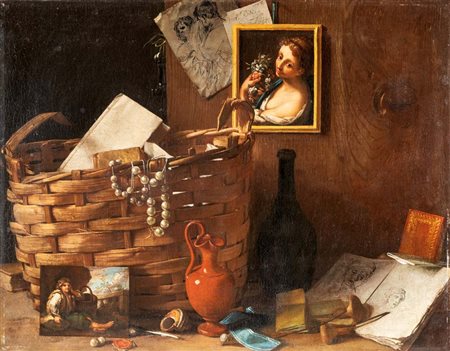 Antonio Cioci (Firenze 1722 - Firenze 1792) Natura morta con bozzetti,...