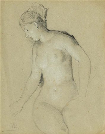 Vito d'Ancona (Pesaro 1825 - Firenze 1884) Nudo femminile addormentato...