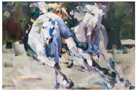 Ilirjan Xhixha (1964)
Cavalli in corsa