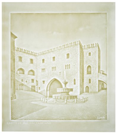 Luigi Casoni (1926 - 2016), per Cartiere Miliani, Fabriano
La Fontana Sturinalto di Fabriano, 1954