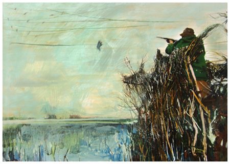 RAFFAELLO DI VECCHIO Lucca 1942 Senza titolo 1968 Olio su tavola 63,5 x 84,5....