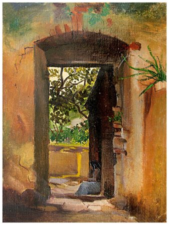 GILBERTO CALZOLARI Pistoia 1884 – Pistoia ? Senza titolo Olio su cartone...