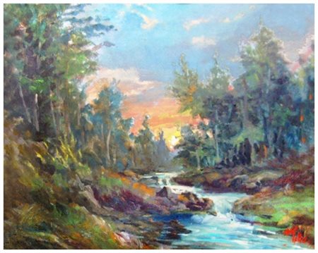 MILLUS (Mauro Illusi) Livorno 1925 – Livorno 1992 Senza titolo Olio su tavola...