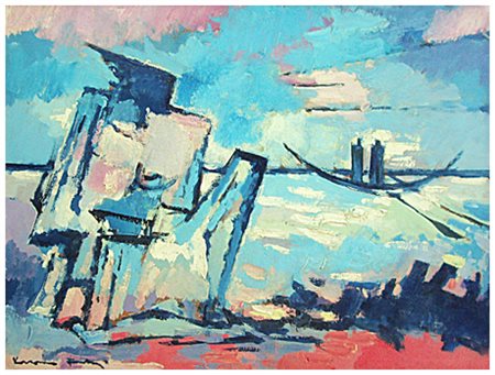 VOLTOLINO FONTANI Livorno 1920 – Livorno 1976 Senza titolo 1971 ca. Olio su...