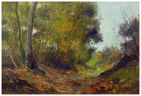 PIERO TONFONI Livorno 1944 – Livorno 2015 Bosco – La via Fattora 1980 Olio su...