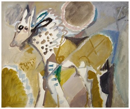 MARIO FRANCESCONI Viareggio 1934 Senza titolo Olio su tela 40 x 50. Firma in...