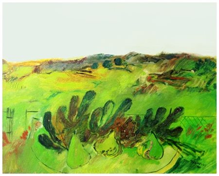 TISTA MESCHI Lucca 1938 Vassoio di Fichi 1970 Olio su tela 40 x 50. Firma e...