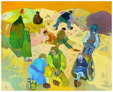 ROBERTO FONTIROSSI Lucca 1940 Senza titolo Olio su tela 50 x 60.