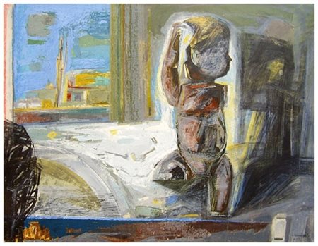 ERNESTO ALTEMURA Stiava 1929 Senza titolo 1970 Olio e t.m. su cartone...