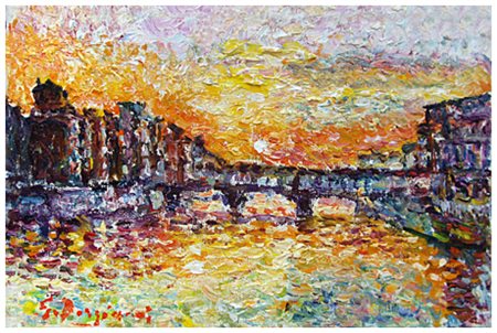 GUIDO BORGIANNI New York (USA) 1915 – Firenze 2011 II° veduta 1999 Olio su...