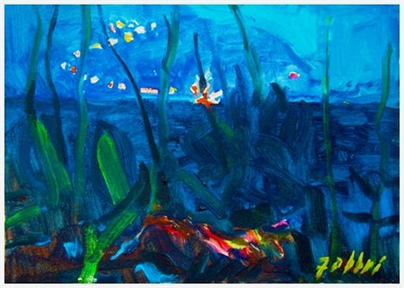 ALFREDO FABBRI Grosseto 1926 – Barba 2010 Senza titolo 1970 Olio su tela 25 x...