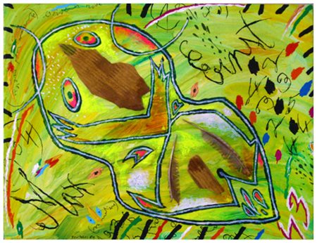 BRUNO DONZELLI Napoli 1941 Ormare, Max Ernst 1989 Olio, collage e...