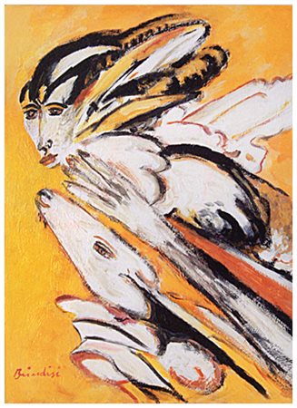 REMO BRINDISI Roma 1918 – Milano 1996 Senza titolo 1984 Olio su cartone 40 x...