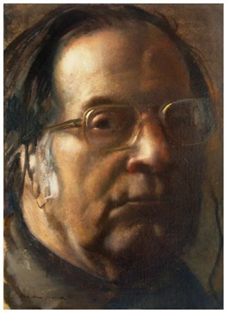 PIETRO ANNIGONI Milano 1910 – Firenze 1988 Autoritratto n.2 Olio su tavola...