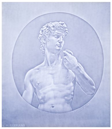 Franco Librari (1950 - 1999), per Cartiere Miliani, Fabriano
Il David, da Michelangelo, 1976