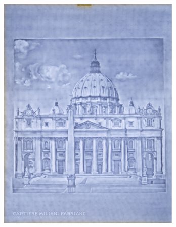 Anonimo (XX secolo), per Cartiere Miliani, Fabriano
La basilica di San Pietro