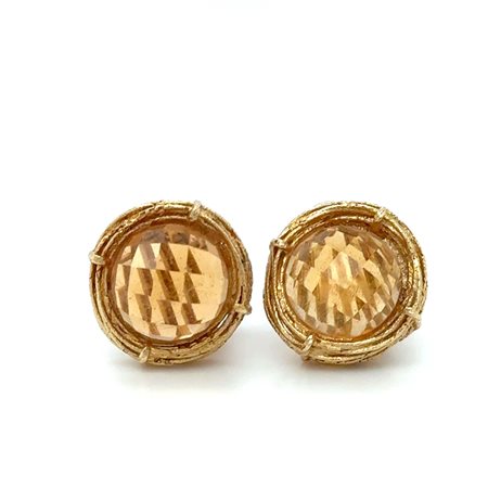 ORECCHINI IN ORO CON QUARZO CITRINO - MH51203