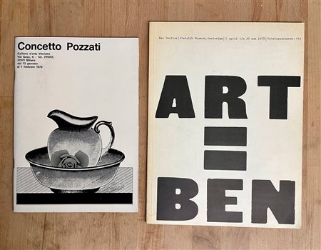 BEN VAUTIER E CONCETTO POZZATI - Lotto unico di 2 rari cataloghi