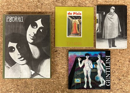 FRANCO GENTILINI, FILIPPO DE PISIS E POMPEO BORRA - Lotto unico di 4 cataloghi