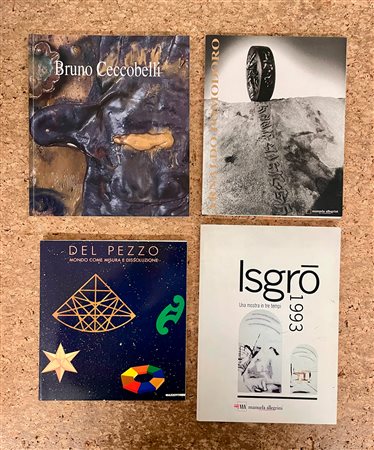 BRUNO CECCOBELLI, EMILIO ISGRO, LUCIO DEL PEZZO E ARNALDO POMODORO - Lotto unico di 4 cataloghi