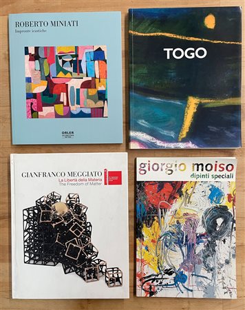 GIANFRANCO MEGGIATO, ROBERTO MINIATI, TOGO E GIORGIO MOISO - Lotto unico di 4 cataloghi