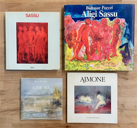 ALIGI SASSU E GIUSEPPE AJMONE - Lotto unico di 4 cataloghi