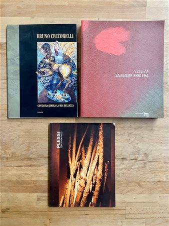 SALVATORE EMBLEMA, BRUNO CECCOBELLI E FABRIZIO PLESSI - Lotto unico di 3 cataloghi