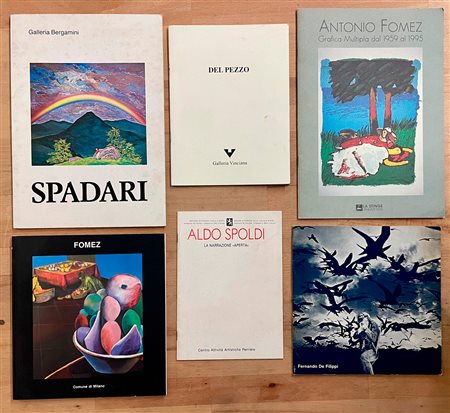 ARTISTI FIGURATIVI ITALIANI DEL DOPOGUERRA - lotto unico di 6 cataloghi