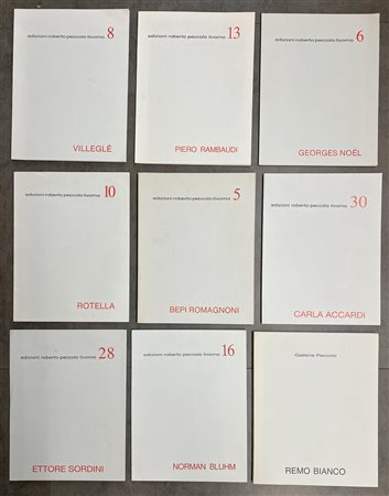 EDIZIONI GALLERIA PECCOLO, LIVORNO - Lotto unico di 9 cataloghi editi dalla Galleria