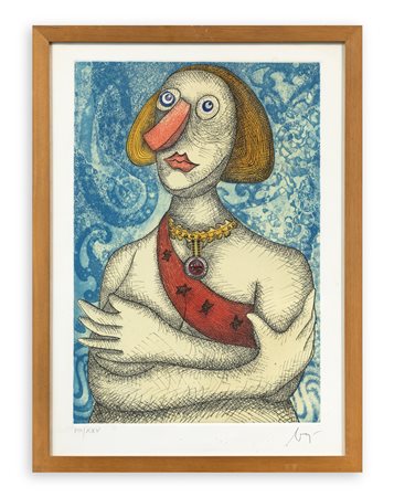 ENRICO BAJ (1924-2003) - Dama decorata, 1979