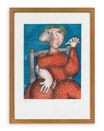 ENRICO BAJ (1924-2003) - Isabelle d'Angoulême, épouse de Jean Sans Terre, 1979